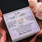 To My Soul Sister, Interlocking Hearts Necklace With I Can Always Count On You To Wipe My Tears Message Card, Birthday, Gift For Her, Necklace for Her, Jewelry For Her