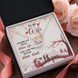 To My Wife, Interlocking Hearts Necklace With I Promise You My Whole Life Message Card, Pendant For Her, Birthday, Gift For Her, Jewelry For Her, Anniversary Gift