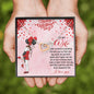 Interlocking Hearts With Message Card, Two Heart Necklace, to My Wife I Look Forward to Growing Old With You Pendant, Couple Collection, Jewelry for Her