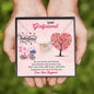 To My Girlfriend/soulmate/wife Happiness Is Loving You Necklace, Interlocking Hearts Pendant, Gold/silver Necklace With Message Card, Jewelry for Her, Couple Gifts