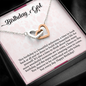 Birthday Girl, Interlocking Hearts Necklace, Birthday Gift For Her, Jewelry For Her, Present For Her Birthday, Necklace For Her, Gift For Her