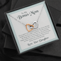 To My Bonus Mom, Interlocking Hearts Necklace With You Are The Best Mother Anyone Could've Asked For Message Card, Mother's Day Gift, Pendant For Her, Birthday, Anniversary, Gift For Her, Jewelry For Her