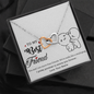 To My Best Friend, Interlocking Hearts Necklace With You And I Are More Than Friends Message Card, Necklace for Her, Pendant For Her, Birthday, Gift For Her, Jewelry For Her