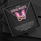 To My Soulmate, Interlocking Hearts Necklace With I May Not Be Your First Kiss But I Want To Be Your Last Message Card, Pendant For Her, Birthday, Anniversary, Gift For Her, Jewelry For Her