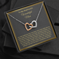 To My Boyfriend's Wonderful Mom, Interlocking Hearts Necklace, Birthday, Mother's Day, Gift For Her, Christmas, Valentine's Day, Jewelry For Mom, Silver Pendant