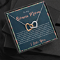 To My Bonus Mom, Interlocking Hearts Necklace, Mother’s Day Gift For Her, Necklace For Her, Jewelry For Her, Birthday, Christmas, Anniversary, Pendant For Her