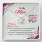 Love Knot Necklace with Beautiful Message Card, To My Mom, Thanks For Everything You Have Done For Us, Silver Jewelry For Her, Mom/Daughter Goals, Present For Her