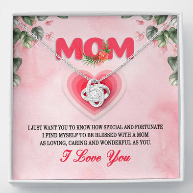 Mom, I Just Want You To Know How Special And Fortunate, Gift For Mother's Day, Birthday, Christmas, Silver Necklace With Message Card, Jewelry For Her