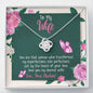 To My Wife, You Are That Women Who Transferred My Imperfections Into Perfections, Couple Accessories, Gift For Wife, Knot Necklace, Silver Pendant For Her