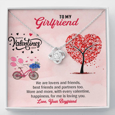 Gift for Girlfriend/soulmate/wife, Love Knot Pendant for Her, Necklace With Message Card, Present for Valentine's Day, Couple Jewelry, Couple Collection