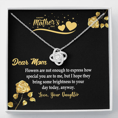 Dear Mom, You Are Special To Me, Happy Mother's Day Necklace, Gift Ideas For Mother/Daughter, Knot Pendant With Message Card, Jewelry For Her