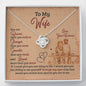 To My Wife You Are Special to Me Silver Knot Pendant, Gift for Wife for Christmas, Valentine's Day, Anniversary, Couple Collection, Necklace With Message Card