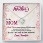 Love Knot Necklace With Message Card, Gift For Mother's Day, To my Mom, Thank You For Always Standing Strong, Silver Necklace, Gift Ideas For Mom/Daughter