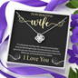 To My Beautiful Wife, Love Knot Necklace With You Are The Most Precious Treasure I Have In Life Message Card, Jewelry For Her, Birthday Gift, Anniversary, Gift For Her, Pendant For Her