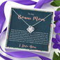 To My Bonus Mom, Love Knot Necklace, Mother’s Day Gift For Her, Necklace For Her, Jewelry For Her, Birthday, Christmas, Anniversary, Pendant For Her