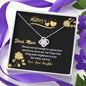 Dear Mom, You Are Special To Me, Happy Mother's Day Necklace, Gift Ideas For Mother/Daughter, Knot Pendant With Message Card, Jewelry For Her