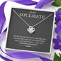 To My Girlfriend/soulmate/wife Love Knot Necklace, Silver Pendant for Wife, Gift for Her, Pendant With Message Card, Couple Jewelry