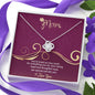 Mom, You are Loved So Very Much Knot Pendant, Gift For Mother's Day, Christmas, Birthday, Necklace With Message card, Silver Jewelry