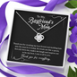 To My Boyfriend's Mom, Love Knot Necklace, Birthday, Gift For Her, Valentine's Day, Jewelry For Mom, Silver Pendant, Christmas, Mother's Day, Anniversary, Thank You For Everything