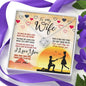 To My Wife, you Can't Stop Me From Loving You, Jewelry For Her, Valentine’s Gift, Necklace With Message Card, Personalized Pendant, Customized Knot Necklace