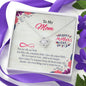 Love Knot Necklace with Beautiful Message Card, To My Mom, Thanks For Everything You Have Done For Us, Silver Jewelry For Her, Mom/Daughter Goals, Present For Her