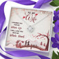 To My Wife I Will Love You With My Whole Heart Knot Silver Pendant, Gift for Anniversary, Christmas, Present for Wife With Message Card, Valentine's Day