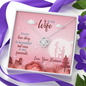 To My Wife, Love Knot Necklace With Our Love Story Is My Favourite Message Card, Birthday, Anniversary, Gift For Her, Jewelry For Her, Pendant For Her