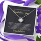 To A Beautiful Girl, Love Knot Necklace With Move Confidently In The Direction of Your Dreams Message Card, Pendant For Her, Graduation Day Gift For Her, Jewelry For Her