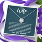 To My Wife, Love Knot Necklace With You Are My Soulmate, My Partner, My Love Message Card, Jewelry For Her, Birthday Gift, Anniversary, Gift For Her, Pendant For Her