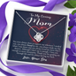 To My Caring Mom, Love Knot Necklace, Pendant For Her, Birthday, Anniversary, Christmas, Mother's Day, Gift For Her, Jewelry For Her, Necklace For Her From Her Son