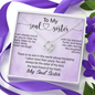 To My Soul Sister, Love Knot Necklace With I Can Always Count On You To Wipe My Tears Message Card, Birthday, Gift For Her, Necklace for Her, Jewelry For Her