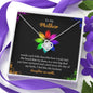 To My Mother, I Feel Like The Luckiest Daughter On Earth, Gift For Mother's Day, Birthday, Christmas, Silver Jewelry For Her, Necklace with Message Card
