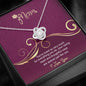 Mom, You are Loved So Very Much Knot Pendant, Gift For Mother's Day, Christmas, Birthday, Necklace With Message card, Silver Jewelry