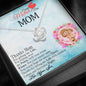 Thanks For mom Gifting Me Life, Knot Pendant For Mother, Gift Ideas For Mother/Daughter, Jewelry For Her, Necklace With Message Card