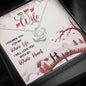 To My Wife I Will Love You With My Whole Heart Knot Silver Pendant, Gift for Anniversary, Christmas, Present for Wife With Message Card, Valentine's Day