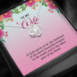 To My Wife Love Knot Necklace, Necklace With Message Card, You Are the Other Part of My Heart, Pendant for Her, Couple Collection, Silver Pendant, Jewelry for Her