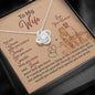 To My Wife You Are Special to Me Silver Knot Pendant, Gift for Wife for Christmas, Valentine's Day, Anniversary, Couple Collection, Necklace With Message Card