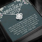 To My Unbiological Sister I Love You, Knot Pendant For Sister, Silver Necklace With Message Card, Gift For Her, Birthday Gift