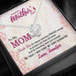 Love Knot Necklace With Message Card, Gift For Mother's Day, To my Mom, Thank You For Always Standing Strong, Silver Necklace, Gift Ideas For Mom/Daughter