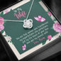 Love You My Dearest Wife, Pendant, Jewelry For Her, Valentine’s Gift, Necklace With Message Card, Couple Accessories, Present For Wife, Customized Knot Pendant