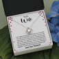 To My Wife, Love Knot Necklace With Here I Am With You In This Fantastic Life Journey Message Card, Birthday, Anniversary, Gift For Her, Jewelry For Her, Pendant For Her