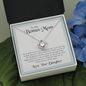 To My Bonus Mom, Love Knot Necklace With You Are The Best Mother Anyone Could've Asked For Message Card, Mother's Day Gift, Pendant For Her, Birthday, Anniversary, Gift For Her, Jewelry For Her