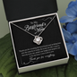 To My Boyfriend's Mom, Love Knot Necklace, Birthday, Gift For Her, Valentine's Day, Jewelry For Mom, Silver Pendant, Christmas, Mother's Day, Anniversary, Thank You For Everything