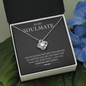 My Soulmate, Love Knot Necklace With Message Card, Jewelry For Her, Anniversary, Birthday, Gift For Her, Pendant For Her, Attractive Necklace With Message Card