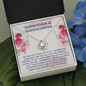 To My Godmother, Love Knot Necklace With You Are Always Present In My Heart Message Card, Mother's Day Gift, Pendant For Her, Birthday, Anniversary, Gift For Her, Jewelry For Her