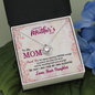 To My Mom, Love Knot Necklace With Thank You For Always Standing Strong Message Card, Jewelry For Her, Mother's Day Gift, Anniversary, Birthday, Gift For Her, Pendant For Her