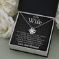 To My Wife, Love Knot Necklace With You Are The Beat Of My Heart Forever Message Card, Jewelry For Her, Anniversary, Birthday, Gift For Her, Pendant For Her