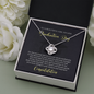 To A Beautiful Girl, Love Knot Necklace With Move Confidently In The Direction of Your Dreams Message Card, Pendant For Her, Graduation Day Gift For Her, Jewelry For Her