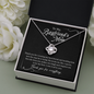 To My Boyfriend's Mom, Love Knot Necklace, Birthday, Gift For Her, Valentine's Day, Jewelry For Mom, Silver Pendant, Christmas, Mother's Day, Anniversary, Thank You For Everything