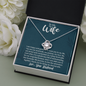 To My Wife, Love Knot Necklace With You Are My Soulmate, My Partner, My Love Message Card, Jewelry For Her, Birthday Gift, Anniversary, Gift For Her, Pendant For Her
